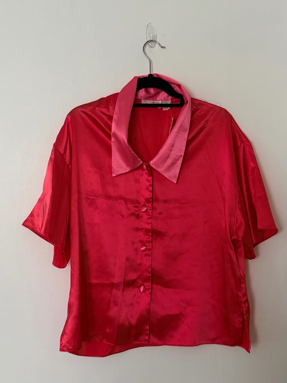 NWT VINTAGE Victoria’s Secret Satin Button-Up Blouse